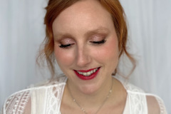 Soft Glam Makeup with Red Lips