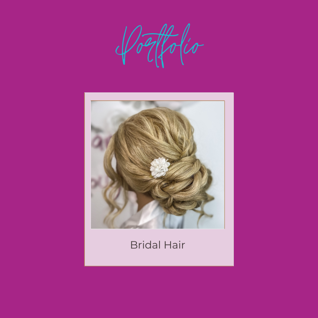 Link to portfolio of bridal hair