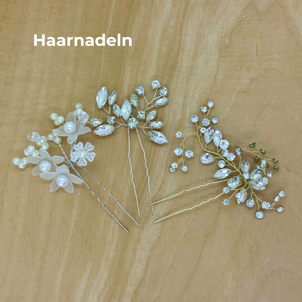 Bild von Brautschmuck mit Haarnadeln als Befestigung